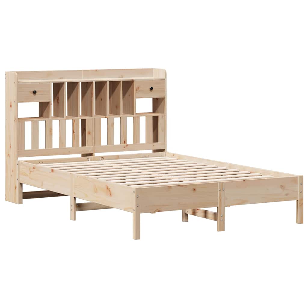 Cama com estante sem colchão 135x190 cm pinho maciço