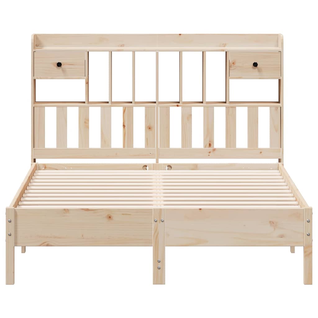 Cama com estante sem colchão 135x190 cm pinho maciço