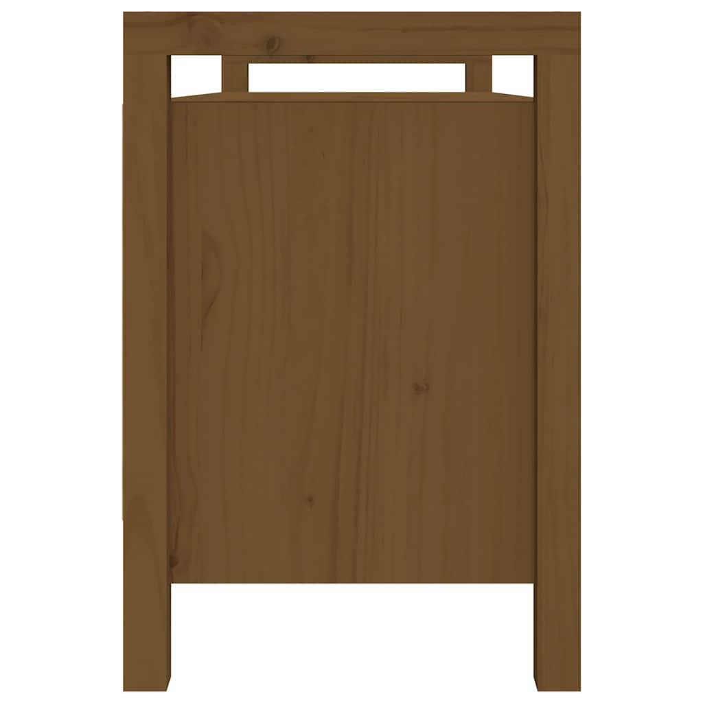 Banco de corredor 110x40x60 cm pinho maciço castanho mel