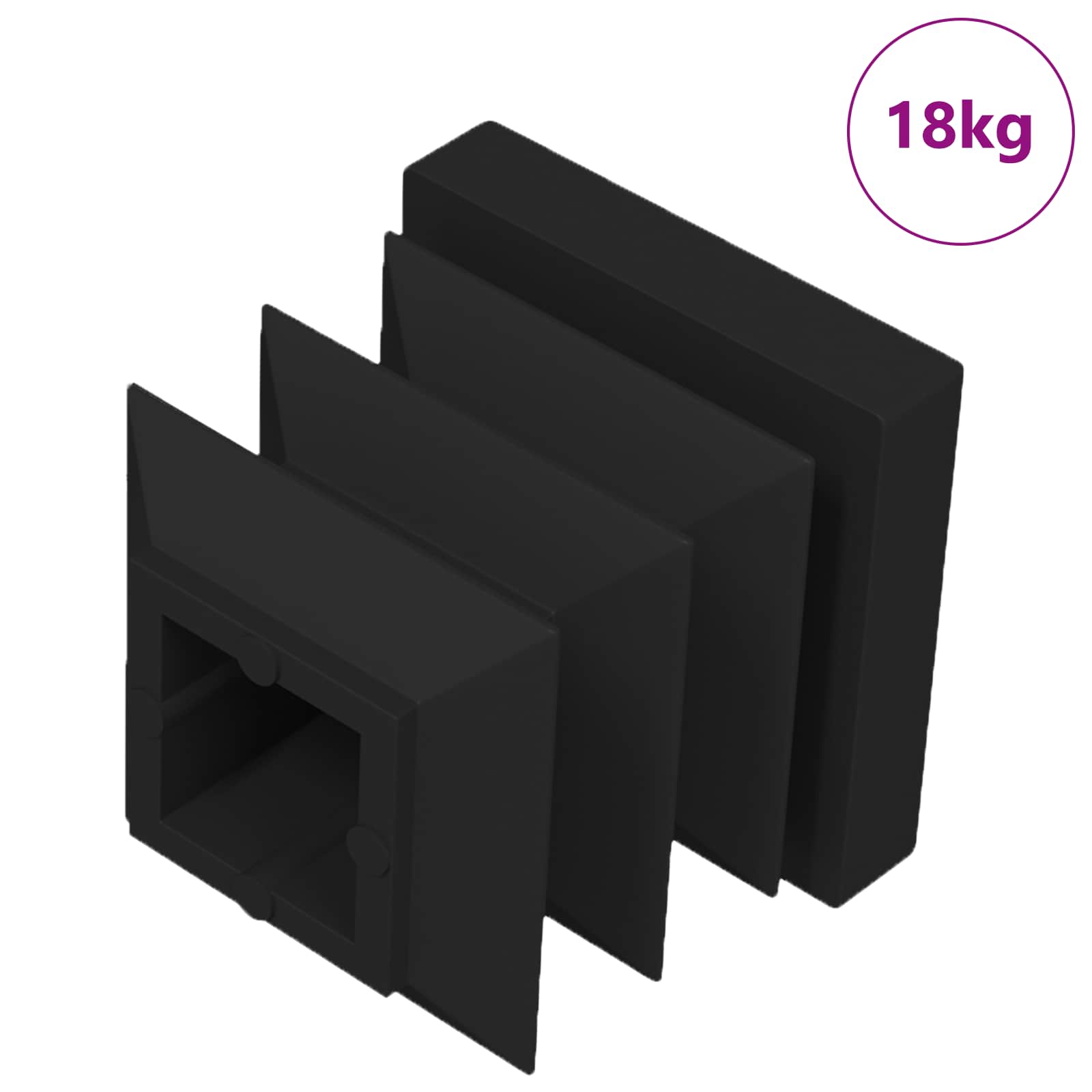 Tampas de extremidade 10909 unid. preto 15 x 15 x 15 mm PP