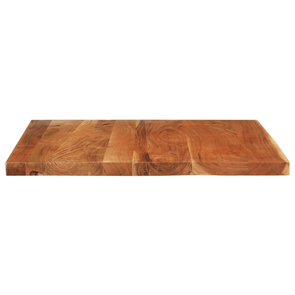 Tampo de mesa retangular 110x80x3,8 cm madeira de acácia maciça
