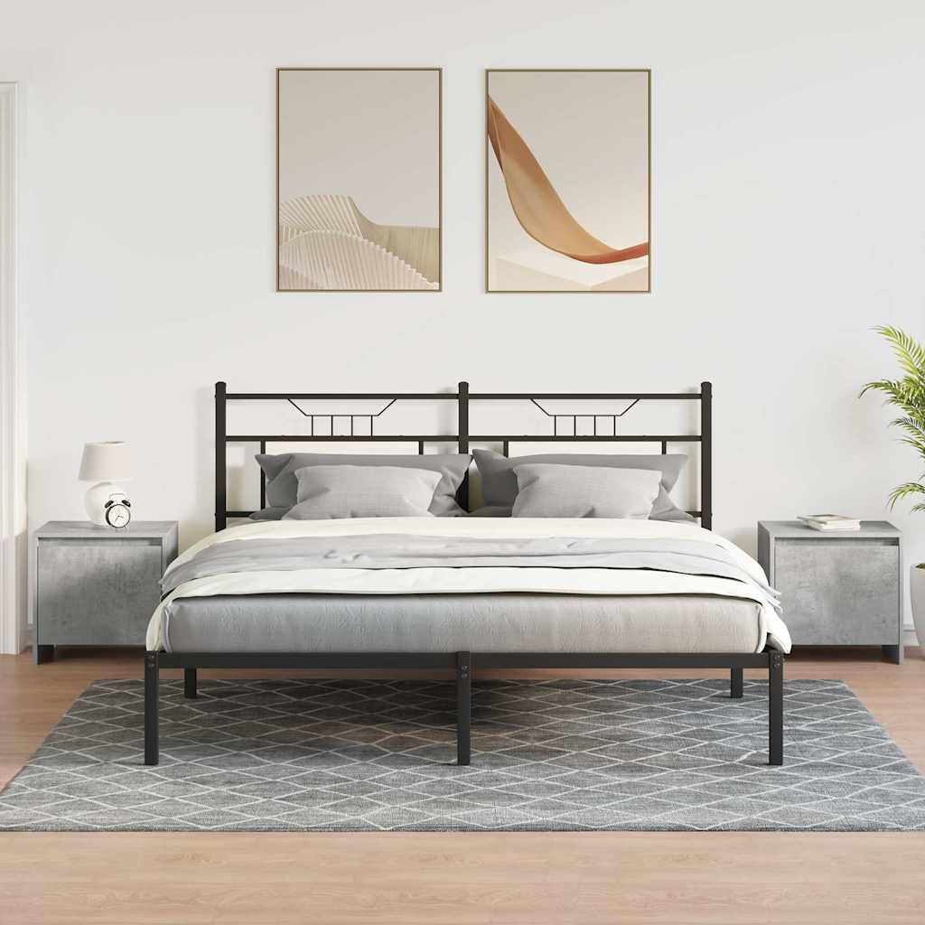 Mesas de cabeceira 2 pcs 45x34x44,5 cm contrapl. cinza cimento