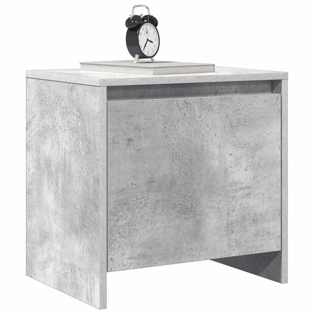 Mesas de cabeceira 2 pcs 45x34x44,5 cm contrapl. cinza cimento