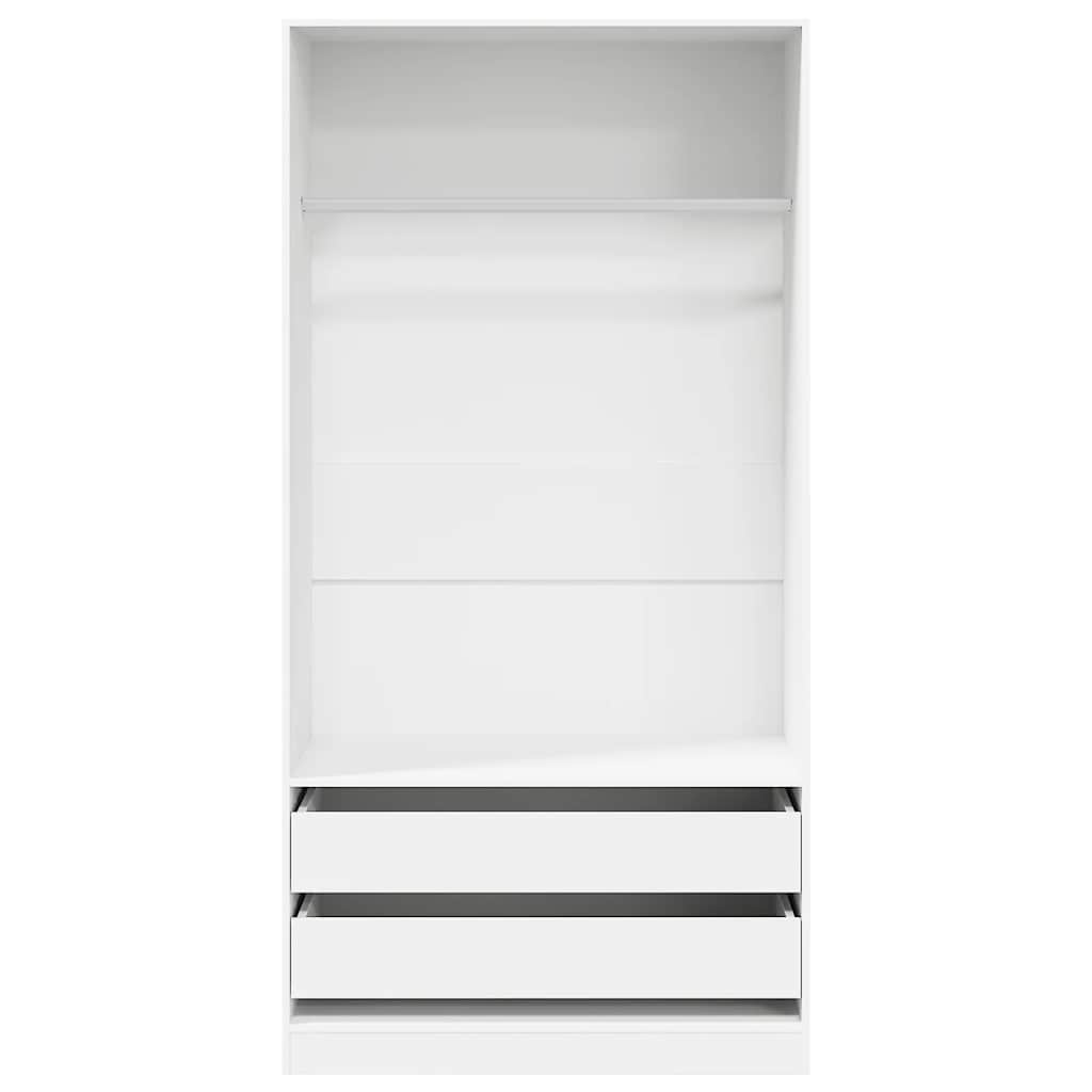 Roupeiro 100x50x200 cm derivados de madeira branco