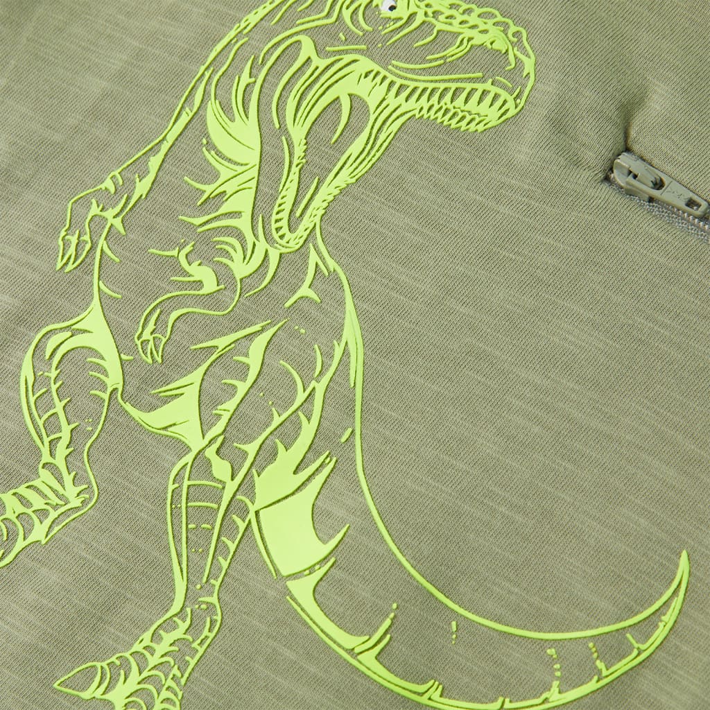 T-shirt manga curta para criança caqui-claro 116
