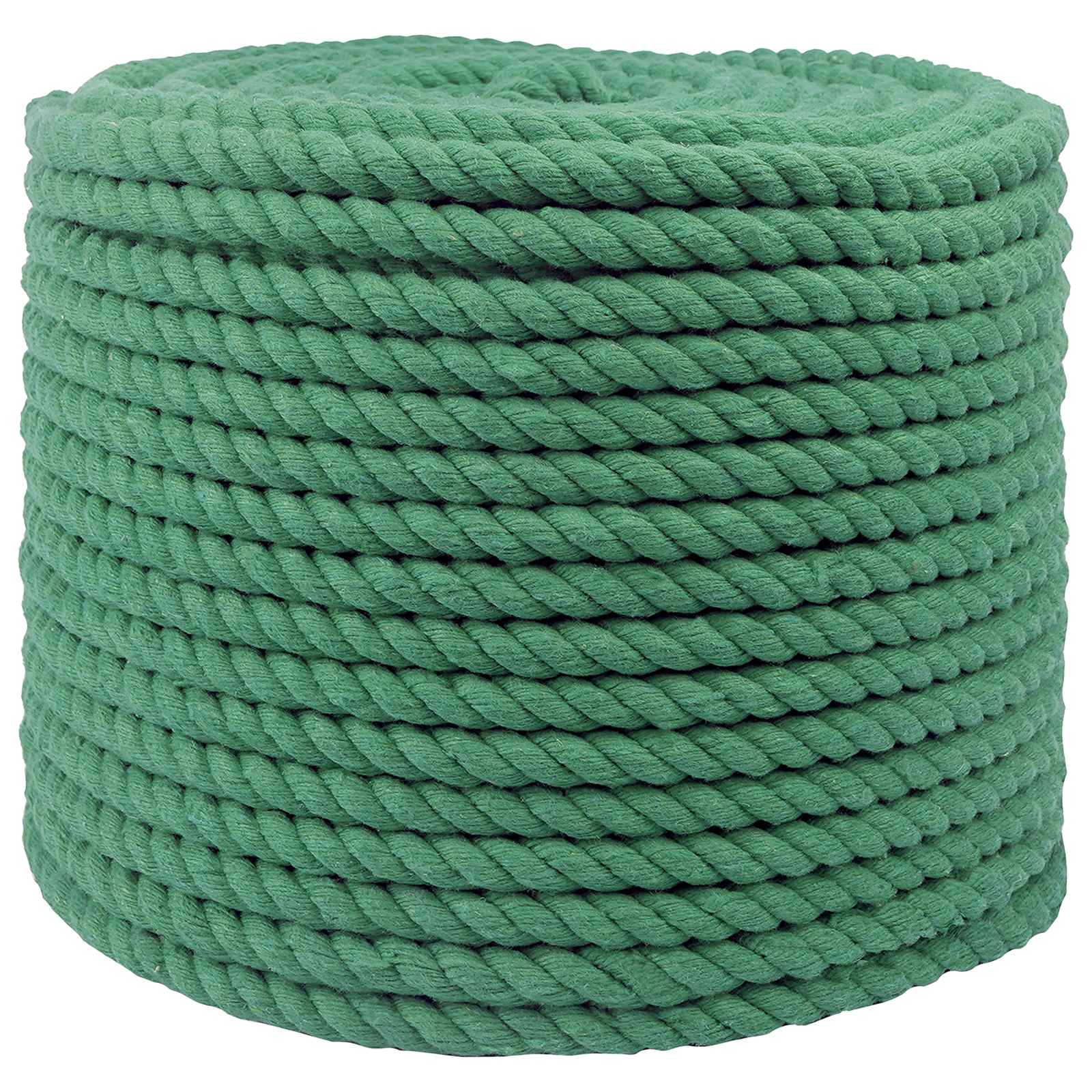Corda de algodão 10 mm 25 m verde 100% algodão