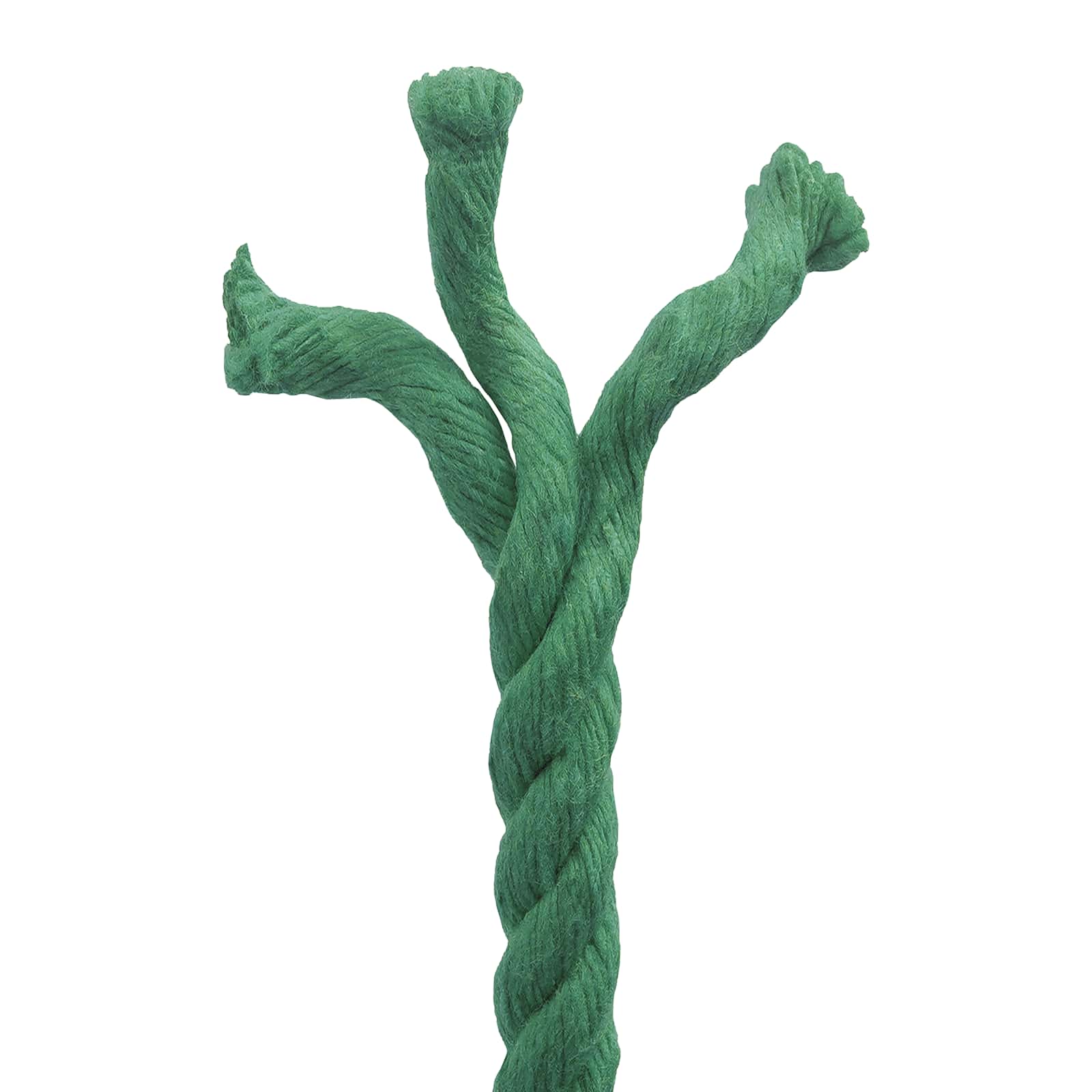 Corda de algodão 10 mm 25 m verde 100% algodão