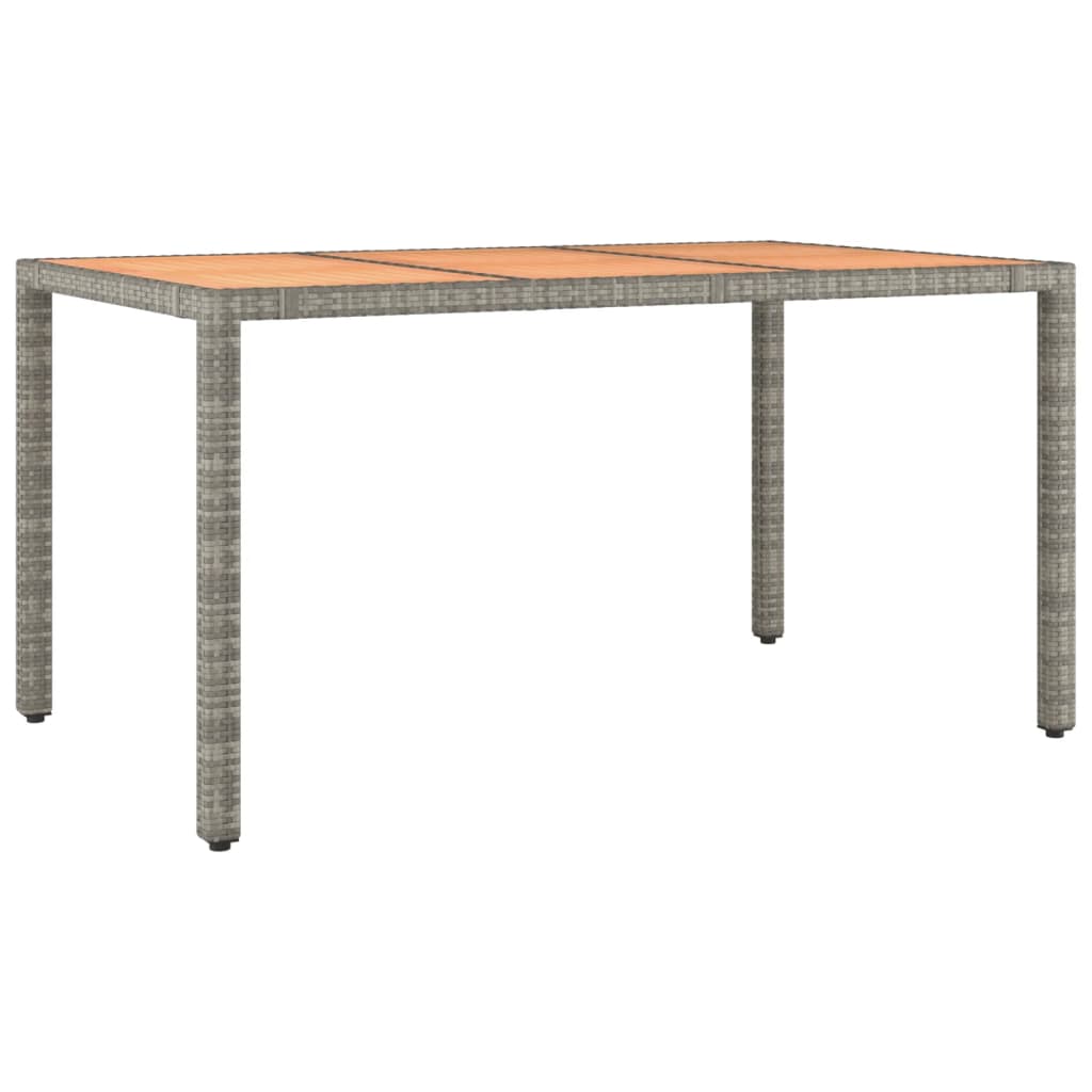 7 Pcs conjunto de jantar p/ jardim c/ almofadões vime PE cinza