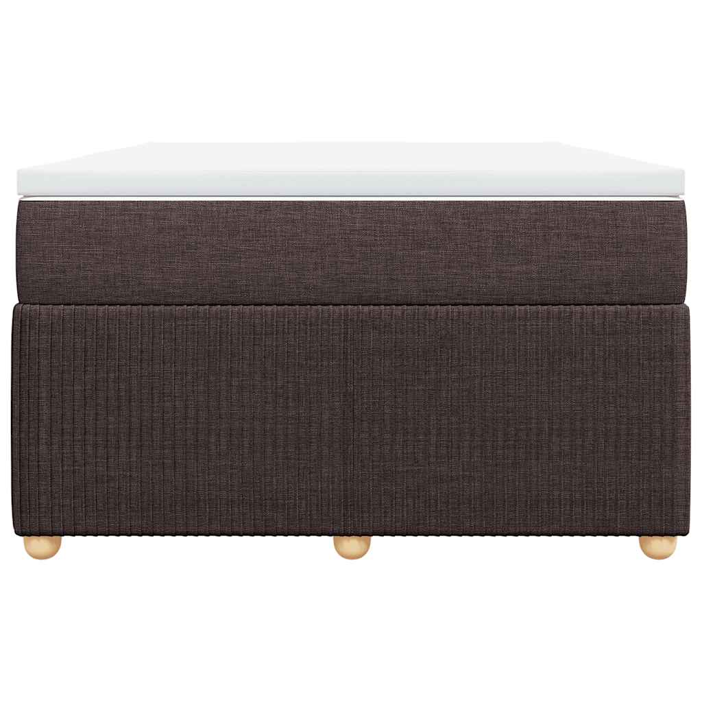 Cama com molas/colchão 120x200 cm tecido castanho-escuro