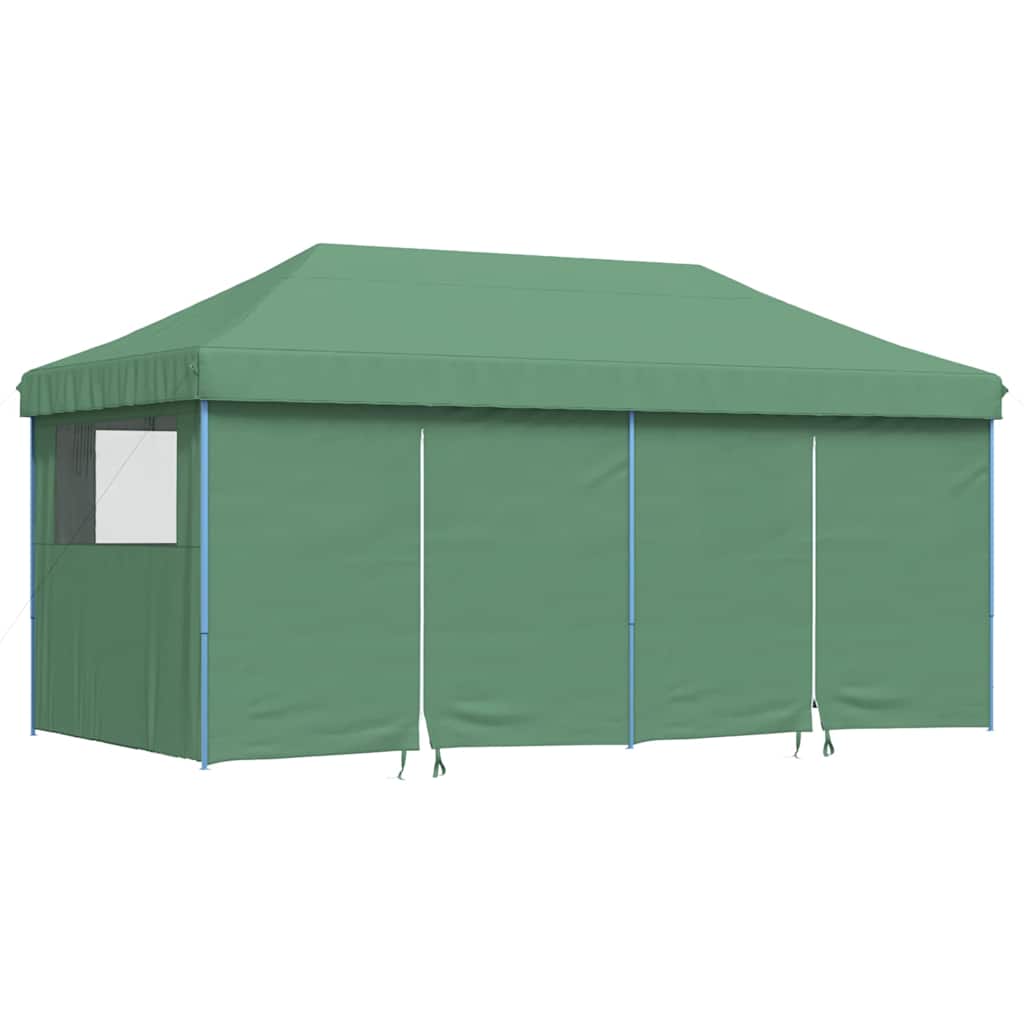 Tenda p/ festas pop-up dobrável com 4 paredes laterais verde