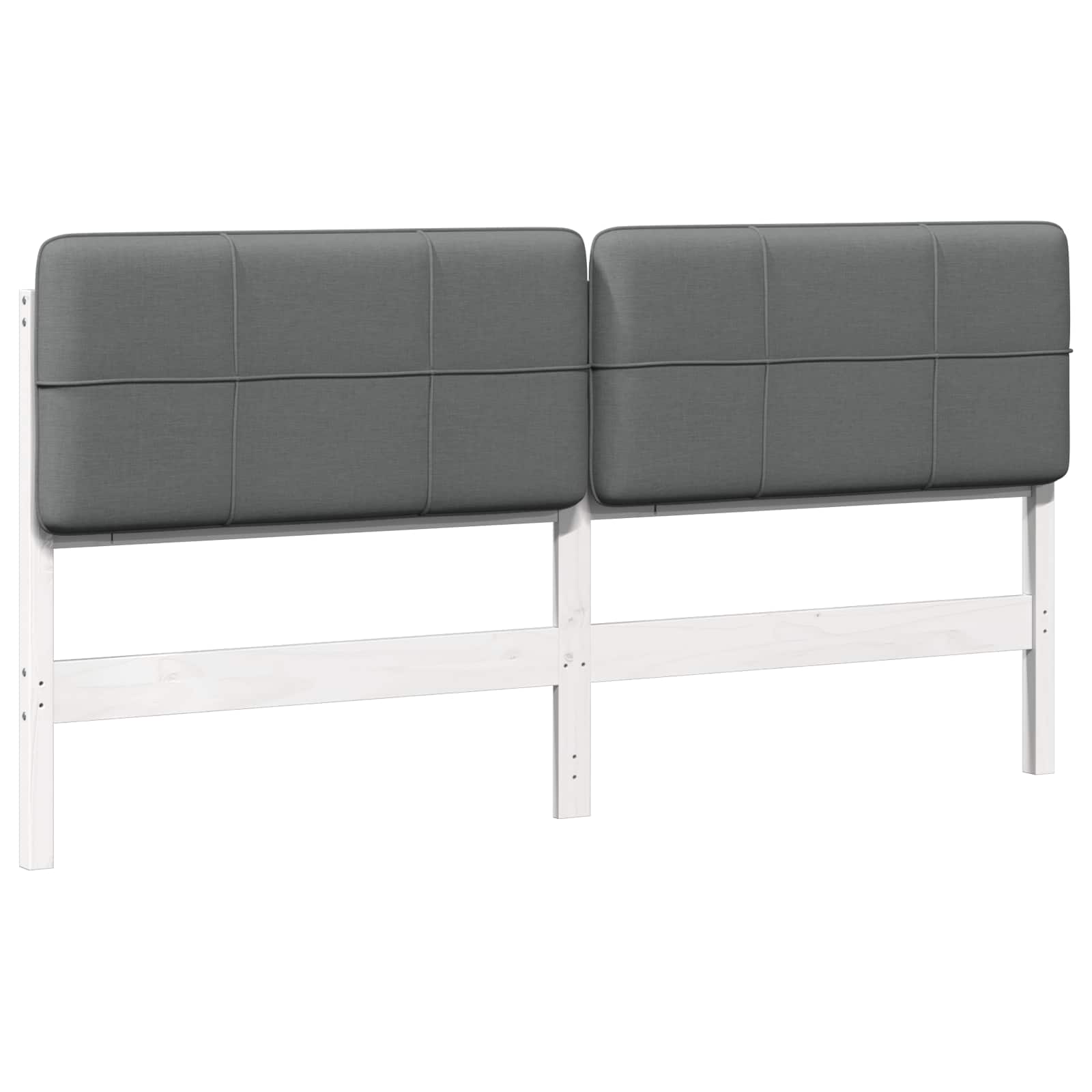 Cabeceira estofada com cabeceira branco e cinza claro 180 cm