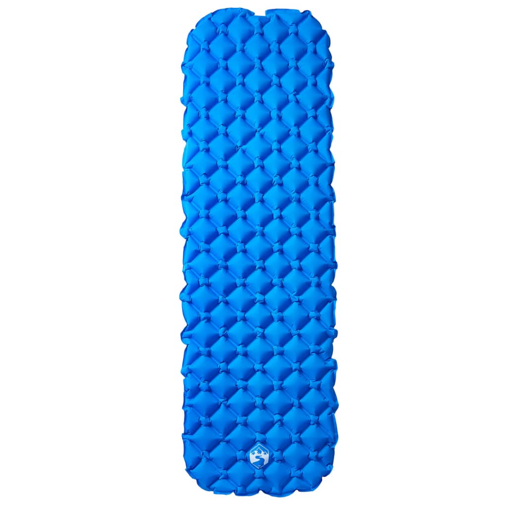 Colchão de campismo insuflável 1 pessoa 190x58x6 cm azul