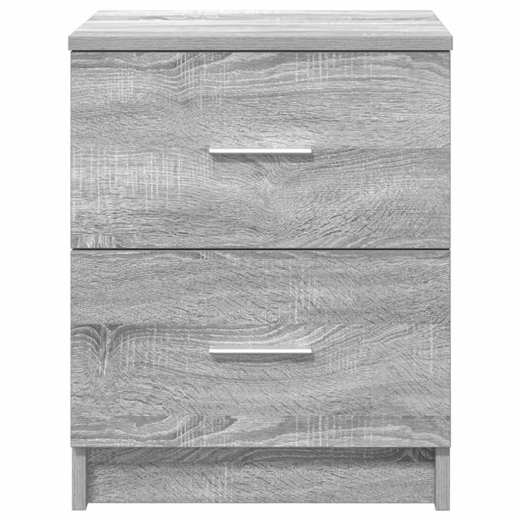 Mesas cabeceira 2pcs com 2gavetas 40x36x50 cm cinzento sonoma