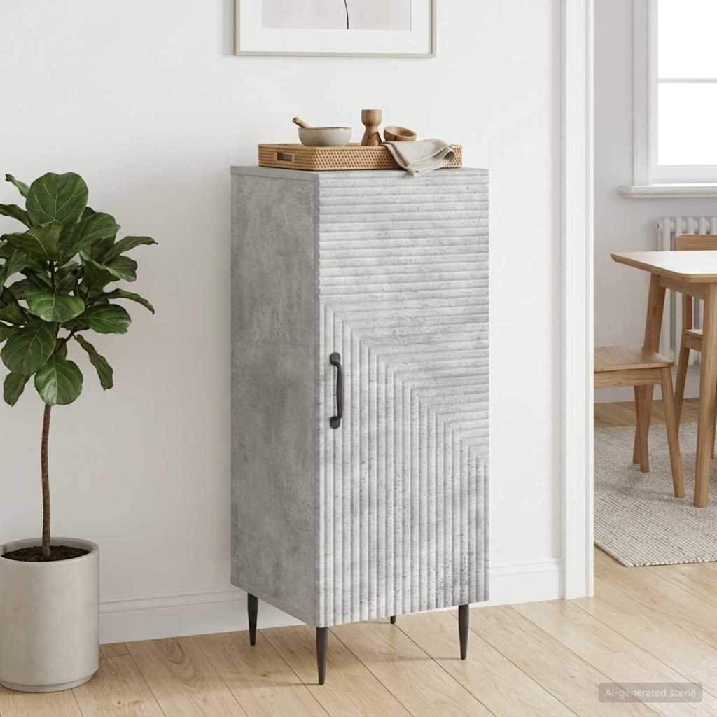 Buffet cinzento cimento 33 x 34,5 x 89,5 cm