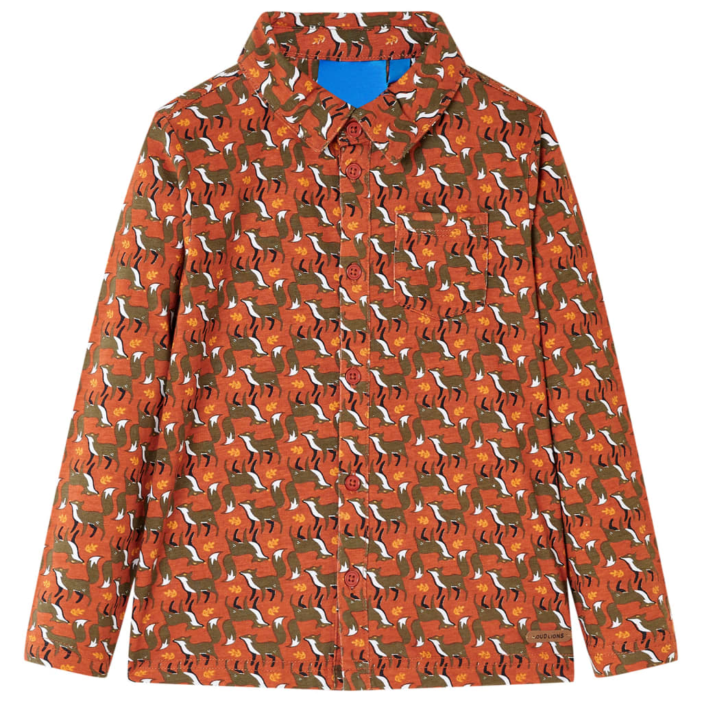 Camisa para criança cor ferrugem-claro 92