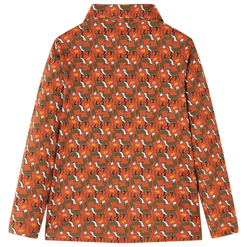 Camisa para criança cor ferrugem-claro 92