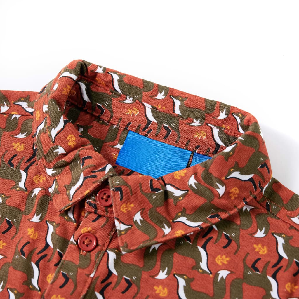 Camisa para criança cor ferrugem-claro 92