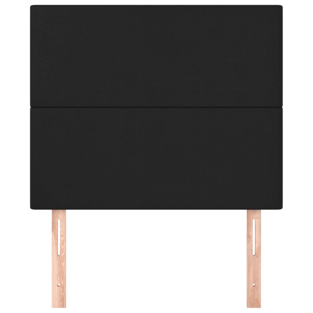 Cabeceira preta 100x5x118/128 cm couro sintético