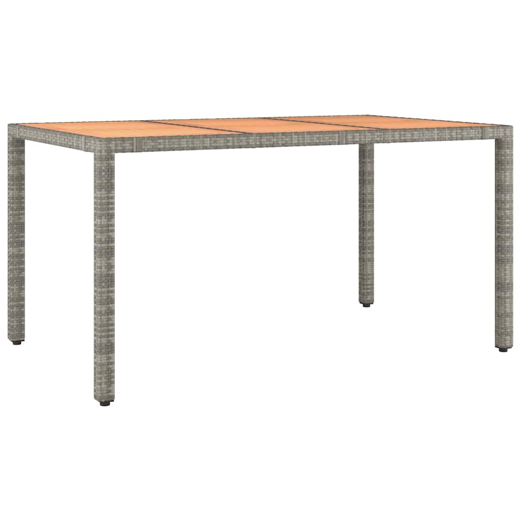 7 Pcs conjunto bistrô de jardim c/ almofadões vime PE cinza
