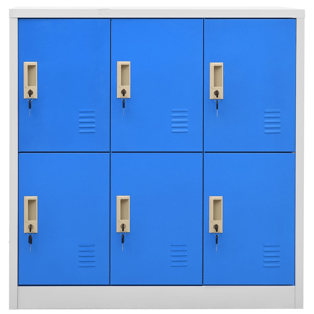 Cacifos 2 pcs 90x45x92,5 cm aço cinzento-claro e azul