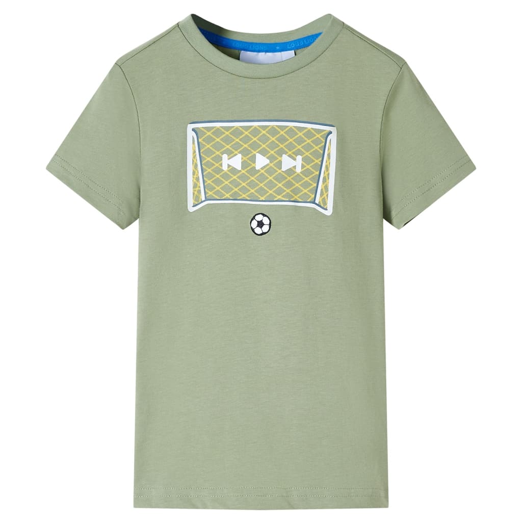 T-shirt infantil caqui-claro 116