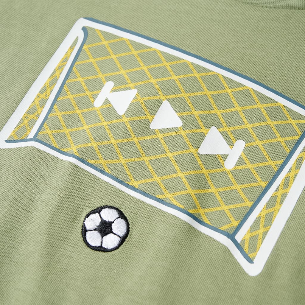 T-shirt infantil caqui-claro 116