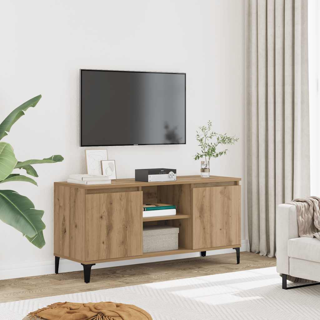 Móvel de TV 102x35x50cm derivados de madeira carvalho artisiano