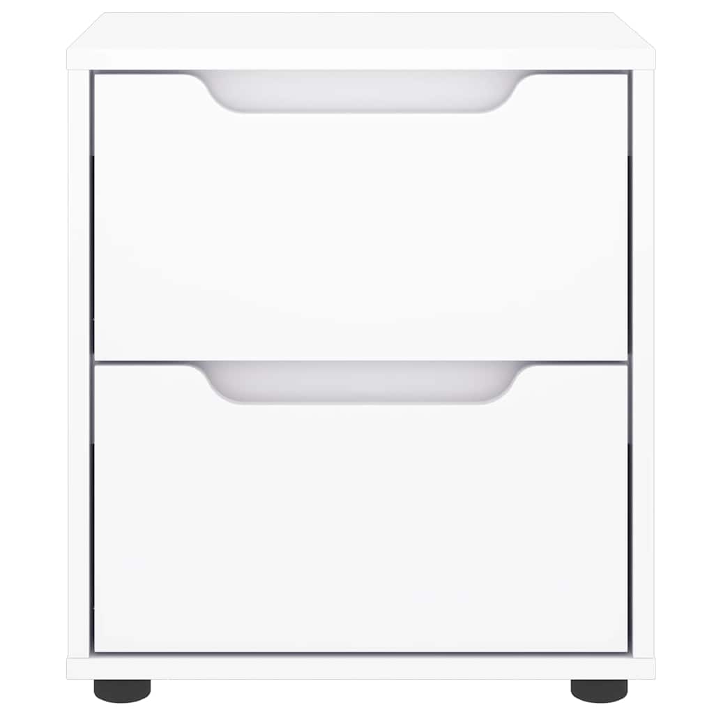 Mesa de cabeceira visnes derivados de madeira branco 45x40x50cm