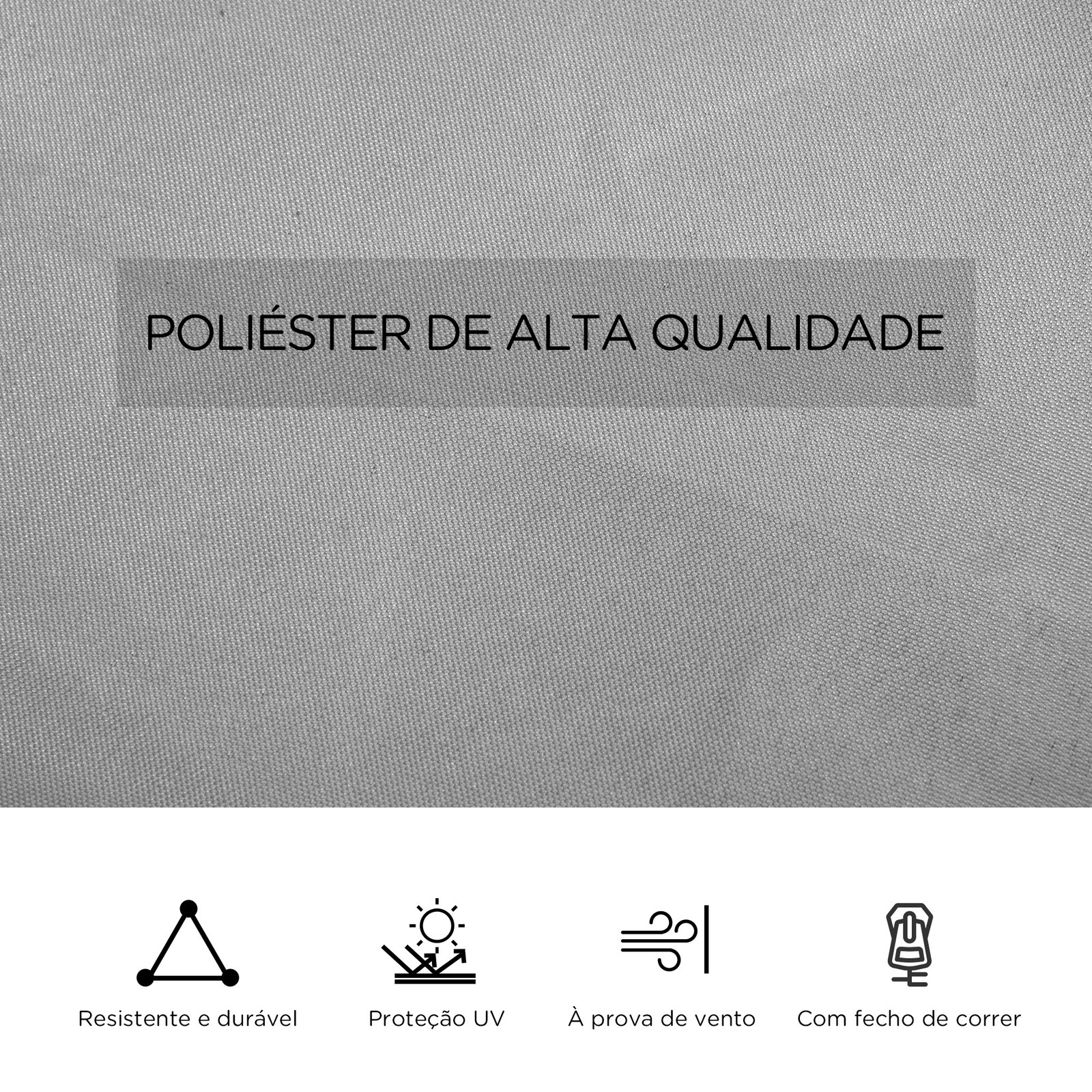 4 Paredes Laterais para Tenda 302x205 cm Laterais para Tenda Universal com Ganchos e Argola em C para Tenda Cinza Claro