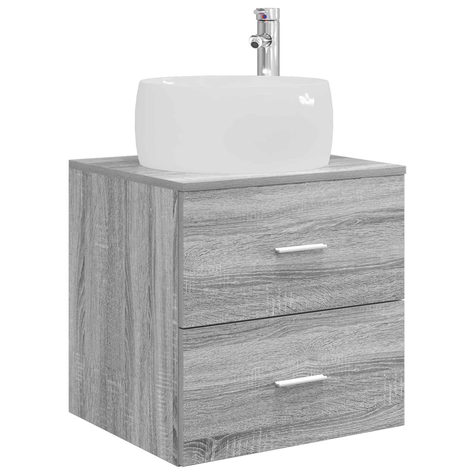 Vaidade com pia suspensa sonoma cinzento 49,5 x 44,5 x 66 cm