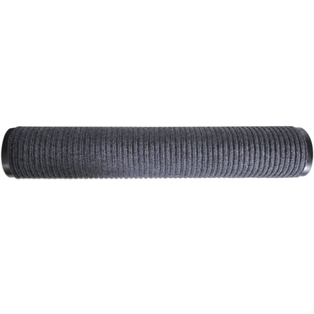 Tapete de porta cinzento 120 x 180 cm PVC