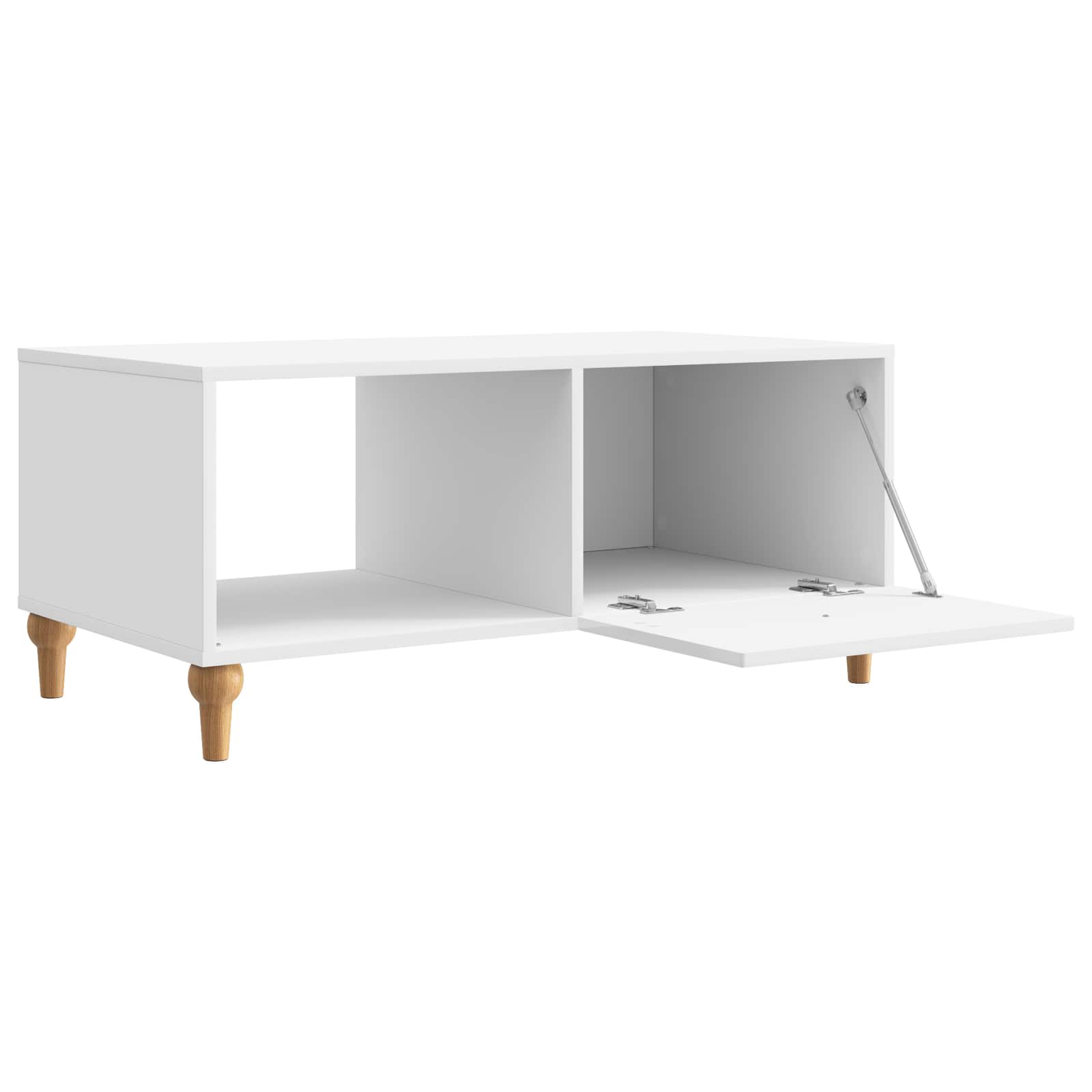 Mesa de centro branco brilhante 90 x 50 x 40 cm