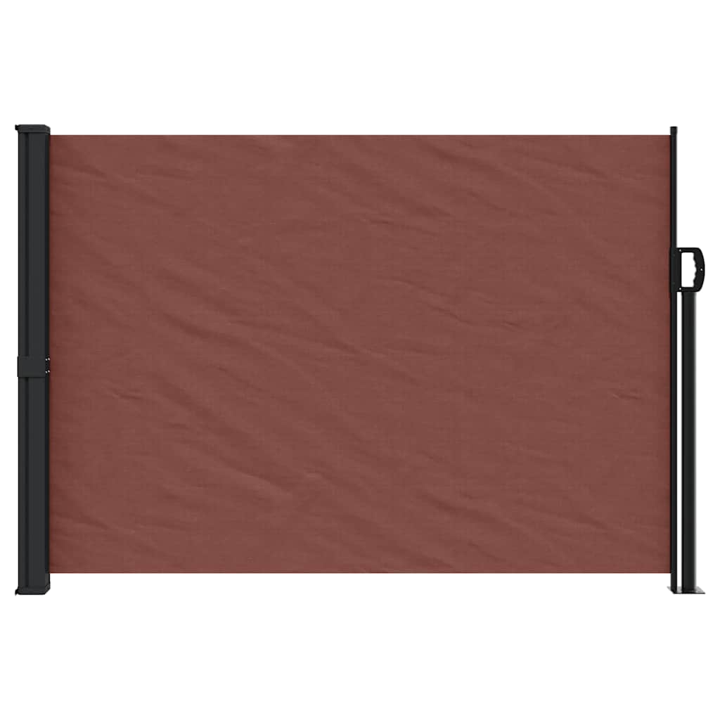 Toldo lateral retrátil 140x600 cm castanho