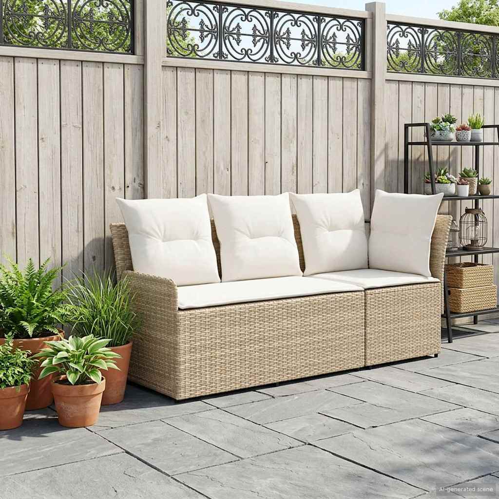 Sofá de braços para jardim com sofá de canto 2 peça