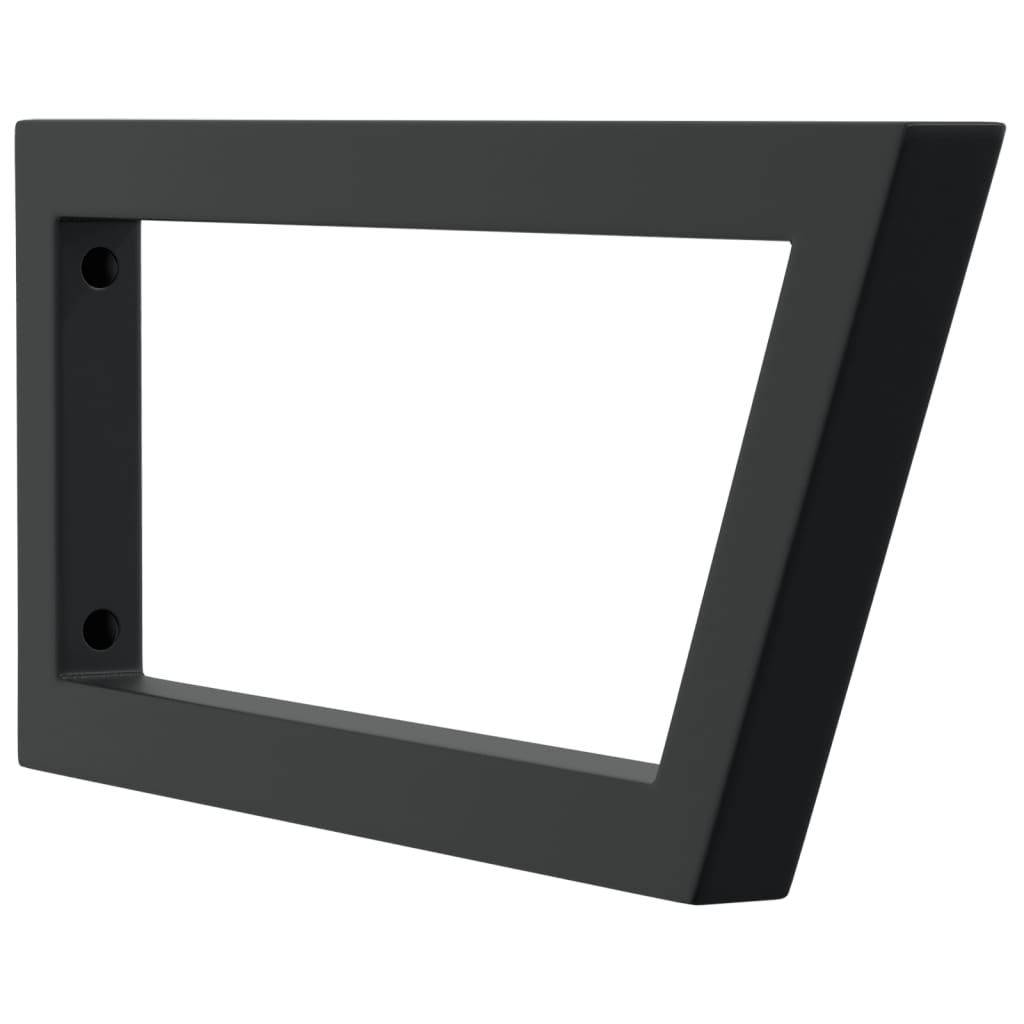 Suportes de prateleira p/ lavatório 2pcs aço trapezoidais preto
