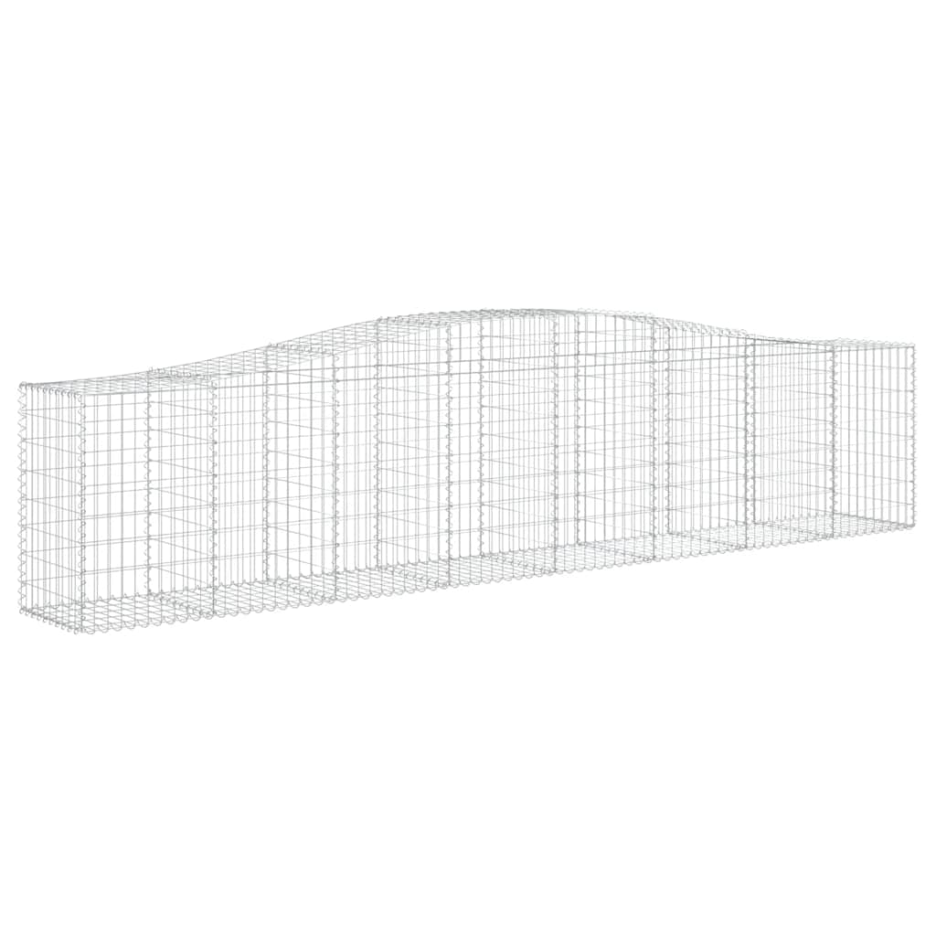 Cestos gabião arqueados 7 pcs 400x50x80/100cm ferro galvanizado