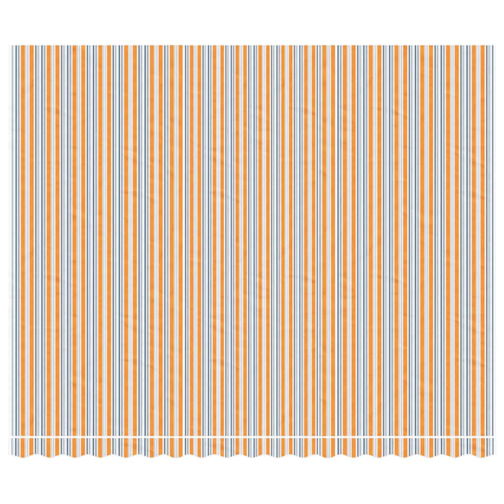 Tecido de substituição para toldo laranja e azul 450x350 cm poliéster