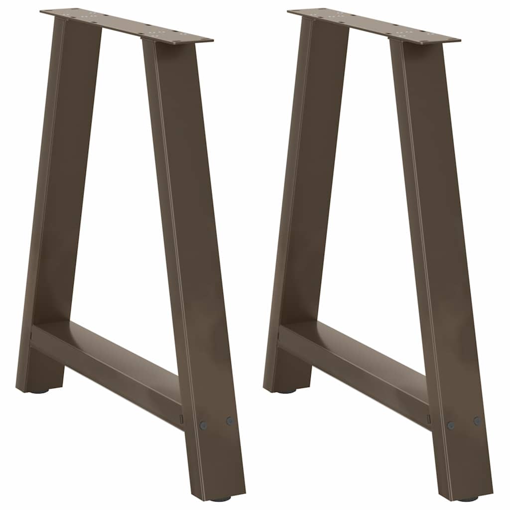 Pés de mesa de jantar em formato a, 2 peças, 70x(72-73) cm, aço