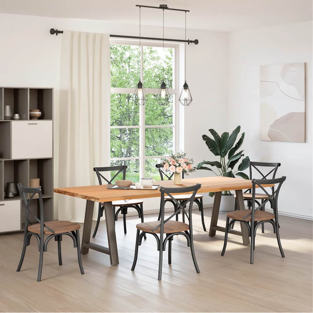 Pés de mesa de jantar em formato a, 2 peças, 70x(72-73) cm, aço
