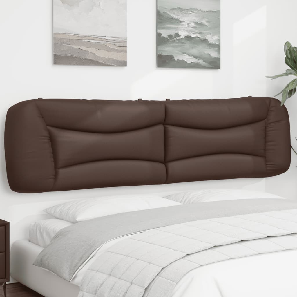 Almofadão de cabeceira hvar 200 cm couro artificial castanho