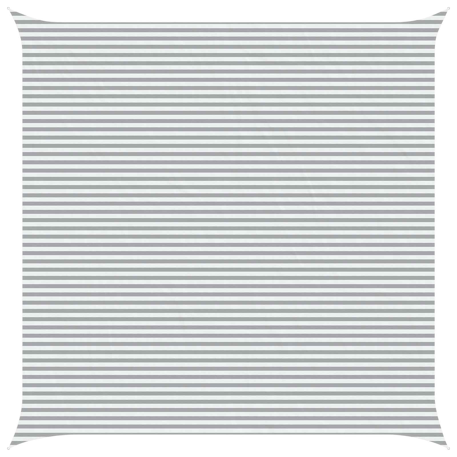Vela de sombra solar cinza claro e branco 7 x 7 m