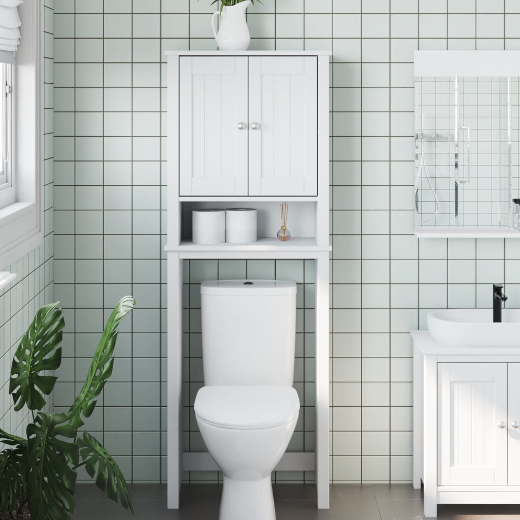 Móvel de sanita berg 60x27x164,5 cm madeira maciça branco