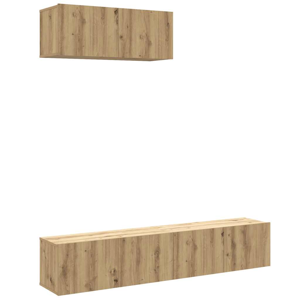 Conjunto de armário de TV 3 peças montado na parede