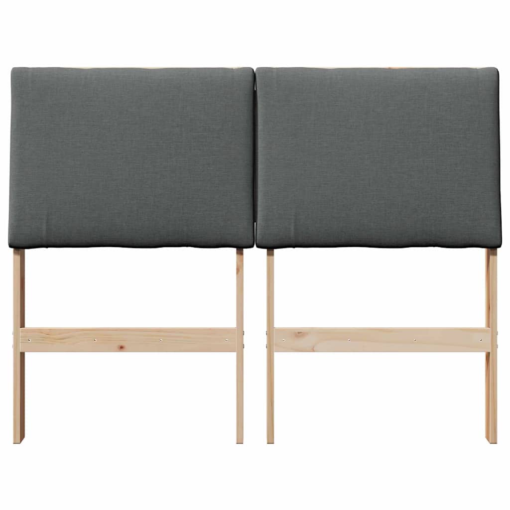 Cabeceira estofada cinza escuro 120 cm