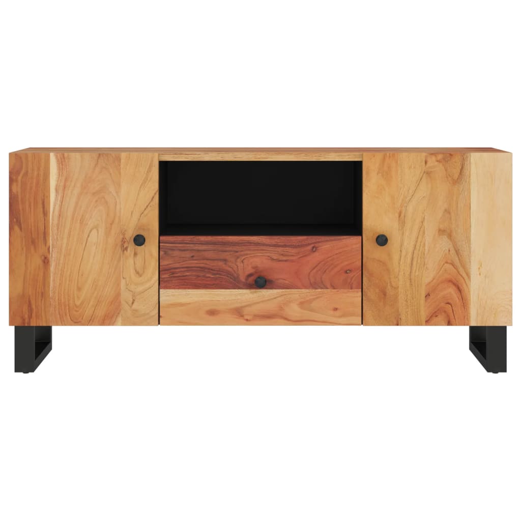 Móvel de TV 105x33,5x46 cm acácia maciça/derivados madeira