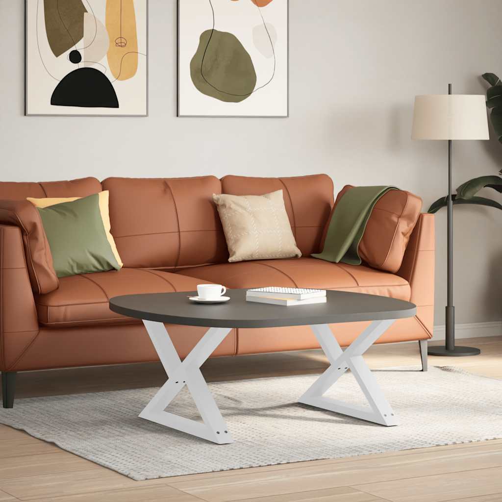 Pés para mesa de centro 2 peças, branco, 70x (42-43,3) cm, aço