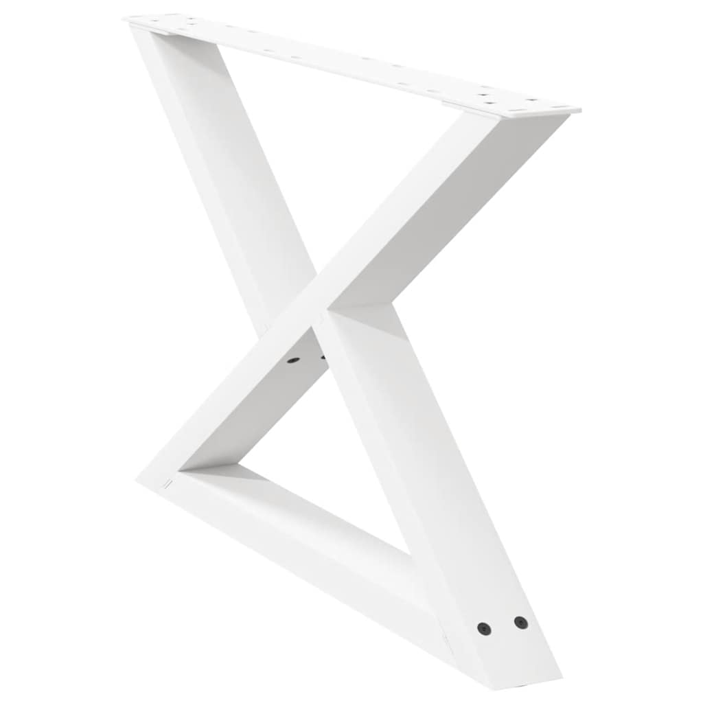 Pés para mesa de centro 2 peças, branco, 70x (42-43,3) cm, aço