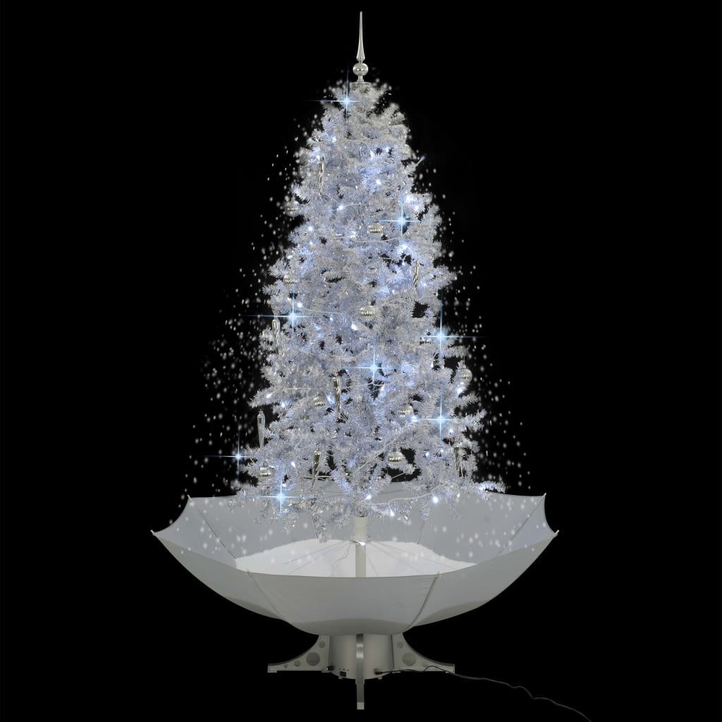 Árvore de natal c/ neve base formato guarda-chuva 190 cm branco