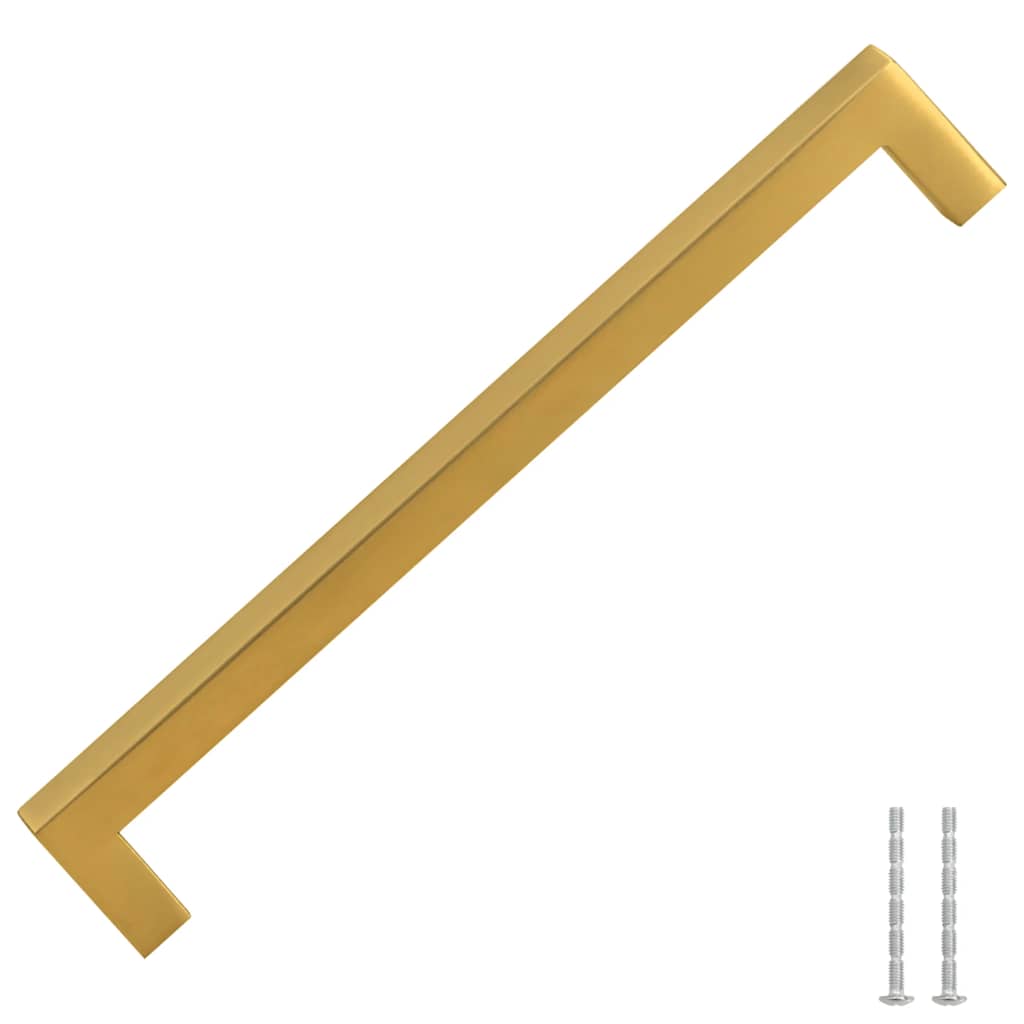 Puxadores para móveis 5 pcs 192 mm aço inoxidável dourado