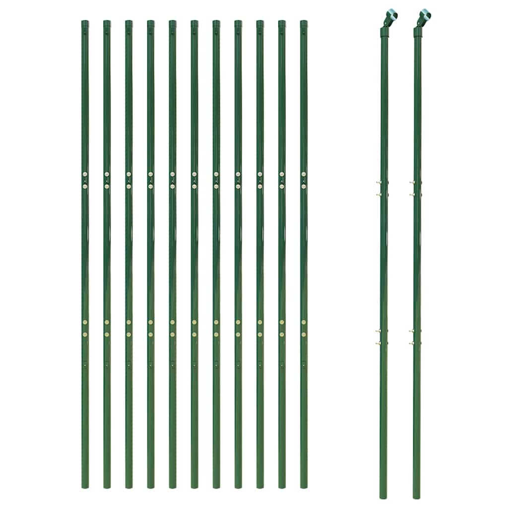 Cerca de malha de arame 2x25 m aço galvanizado verde